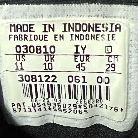 VTG 2003 Mens NIKE Black Leather Athletic Shoes / Size 11 - Picture 8 of 9